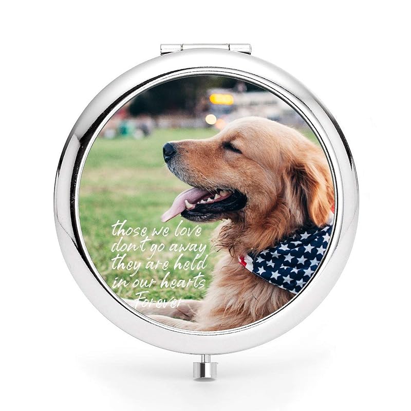 Personalized Compact Mirror For Dog Lover Pet Memorial