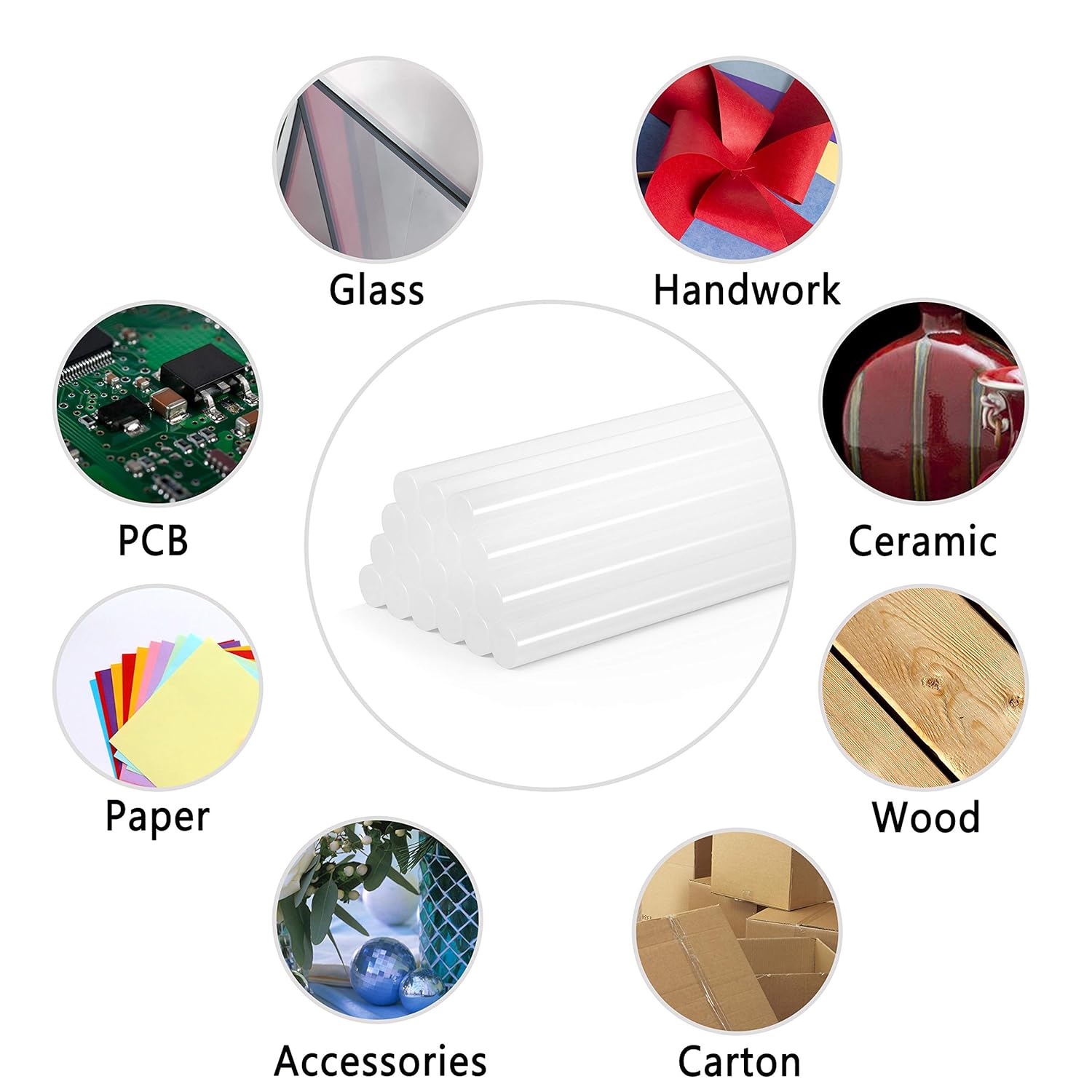 Mr. Pen- Hot Glue Gun Sticks, 60 Pack, 4 Inch, Hot Glue Sticks, Glue Gun Sticks, Hot Glue, Glue Sticks for Hot Glue Gun, Clear Glue Sticks, Hot Melt Glue Sticks: Industrial & Scientific