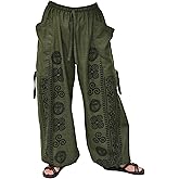 Siamrose Casual Yoga Harem Pants Men Women Baggy Lounge Trousers, 2 Pockets Adjustable Length