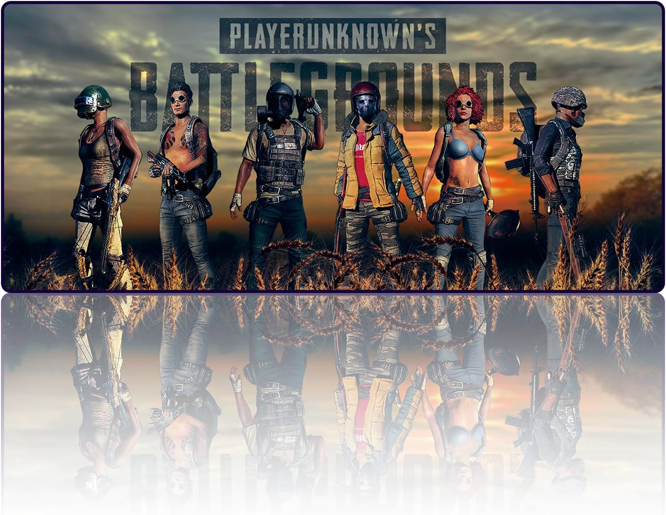 PUBG Gaming Mouse Pad Extended Professional XXL Large Computer Game Keyboard Mat for PLAYERUNKNOWN’S BATTLEGROUNDS (27.6x11.8x0.1IN) (001)