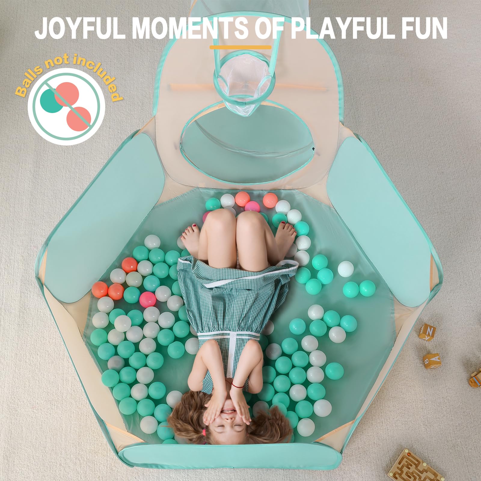 Play Tent Pop Up for Kids: Indoor and Outdoor Playhouse with Ball Pit and Tunnel for Toddlers, Boys, Girls, and Babies - Ideal for Playroom Toys or Christmas Fun