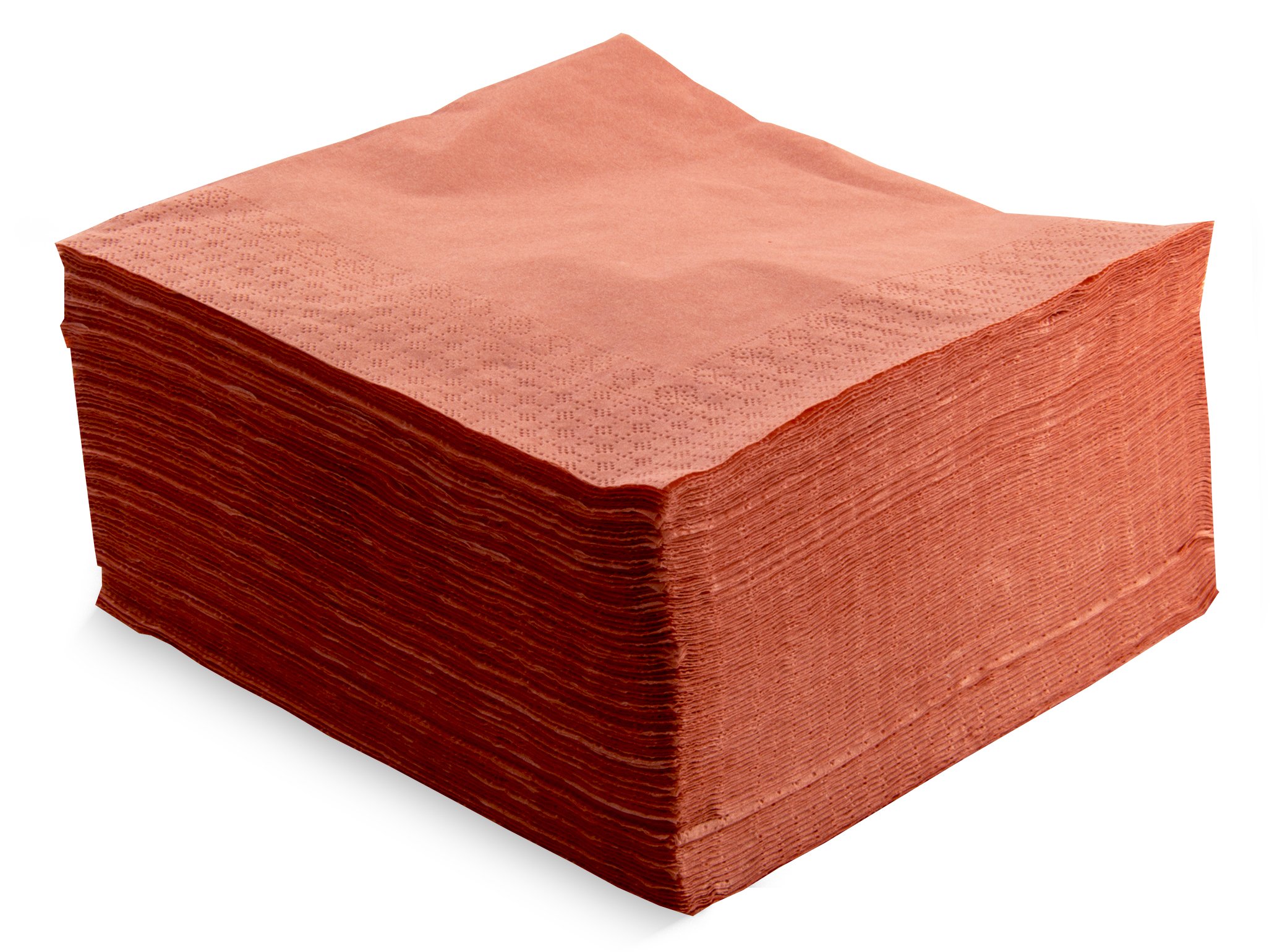 MORIGAMI Napkin 40x40, 2 ply, 1/4 fold, 50 napkins, 2 ply plain with valance, Terracotta