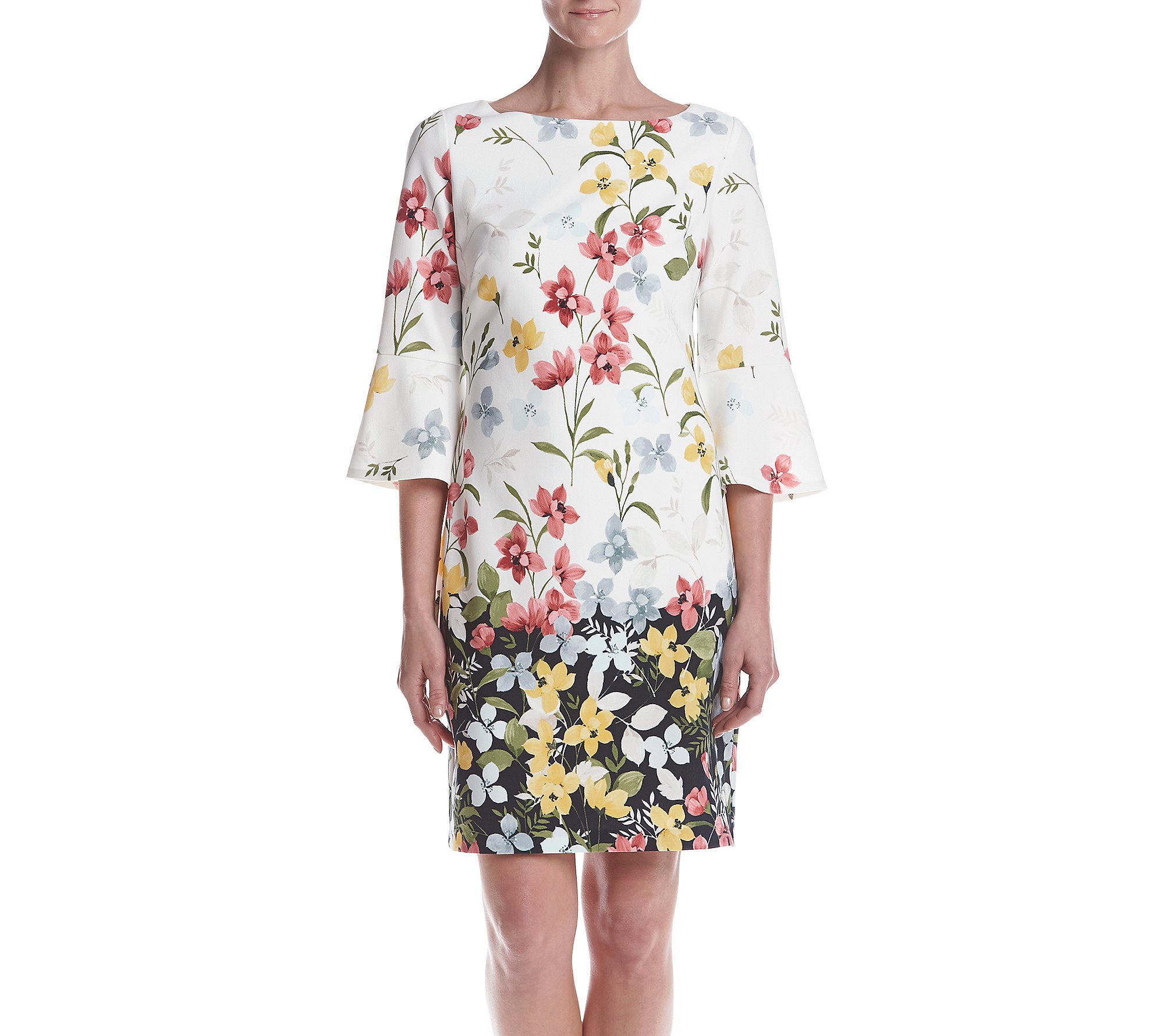 Jessica Howard Women's Floral Bell Sleeve Shift Dress