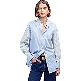 Madewell Womens Big Shirt - Double Weave Stripe Chambray