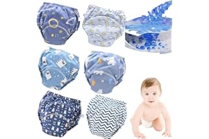 Upairy Potty Training Underwear, Upairy Training Pants For Boys Girls, Soft 100% Cotton Absorbent, Comfortable Waterproof (B,