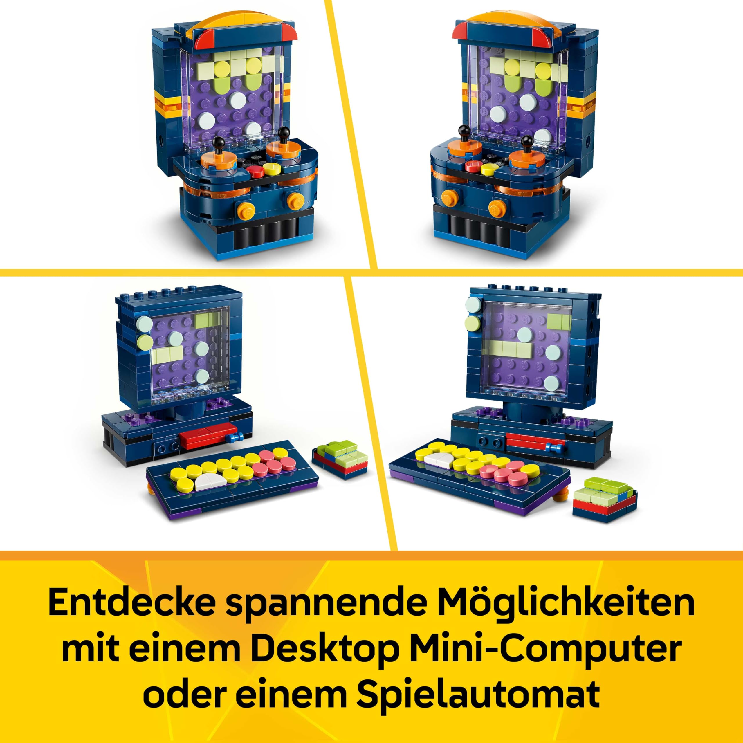 LEGO Creator 3-in-1-Set Retro-Spielkonsole - Kinder Spielzeug & Bauset - Modellbau mit 3 Bauoptionen: Konsole, Computer oder Spielautomat - Kreatives Geschenk für Mädchen und Jungen ab 8-31380 5