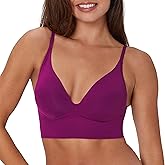 Maidenform Womens M Seamless Lift Bralette, Longline Wireless Bras, Convertible Tank-Style Bralette