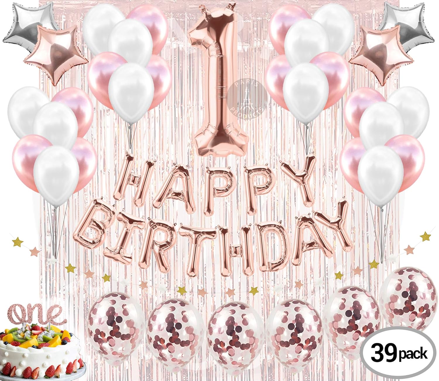 Birthday Decorations Birthday Party Supplies Cake Topper Rose Gold