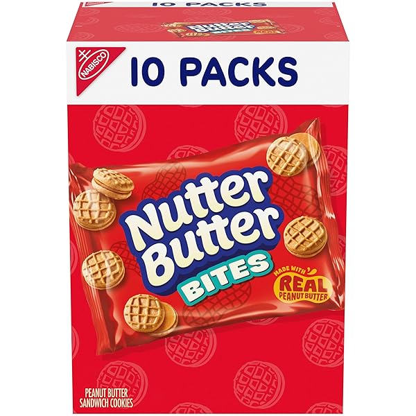 NUTTER BUTTER BITES PEANUT BUTTER SANDWICH COOKIES, 10...