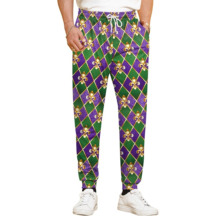 Amazon.com: AYUNIX 70s Floral Sweatpants for Men, Joggers Workout