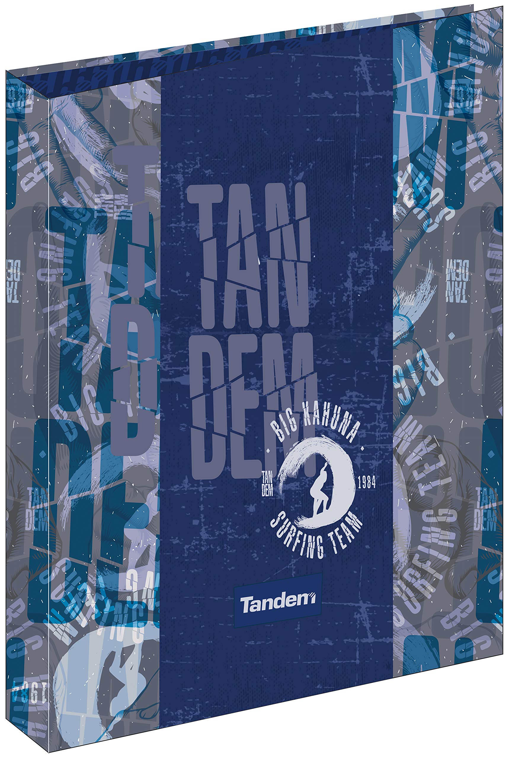 4 Ring Binder Tandem Waves | 4 Ring Binder A4 School Binder Binder Juvenile Rings with High Quality Cardboard Hard Cover - Measures 26.5 x 34.5 x 5 cm