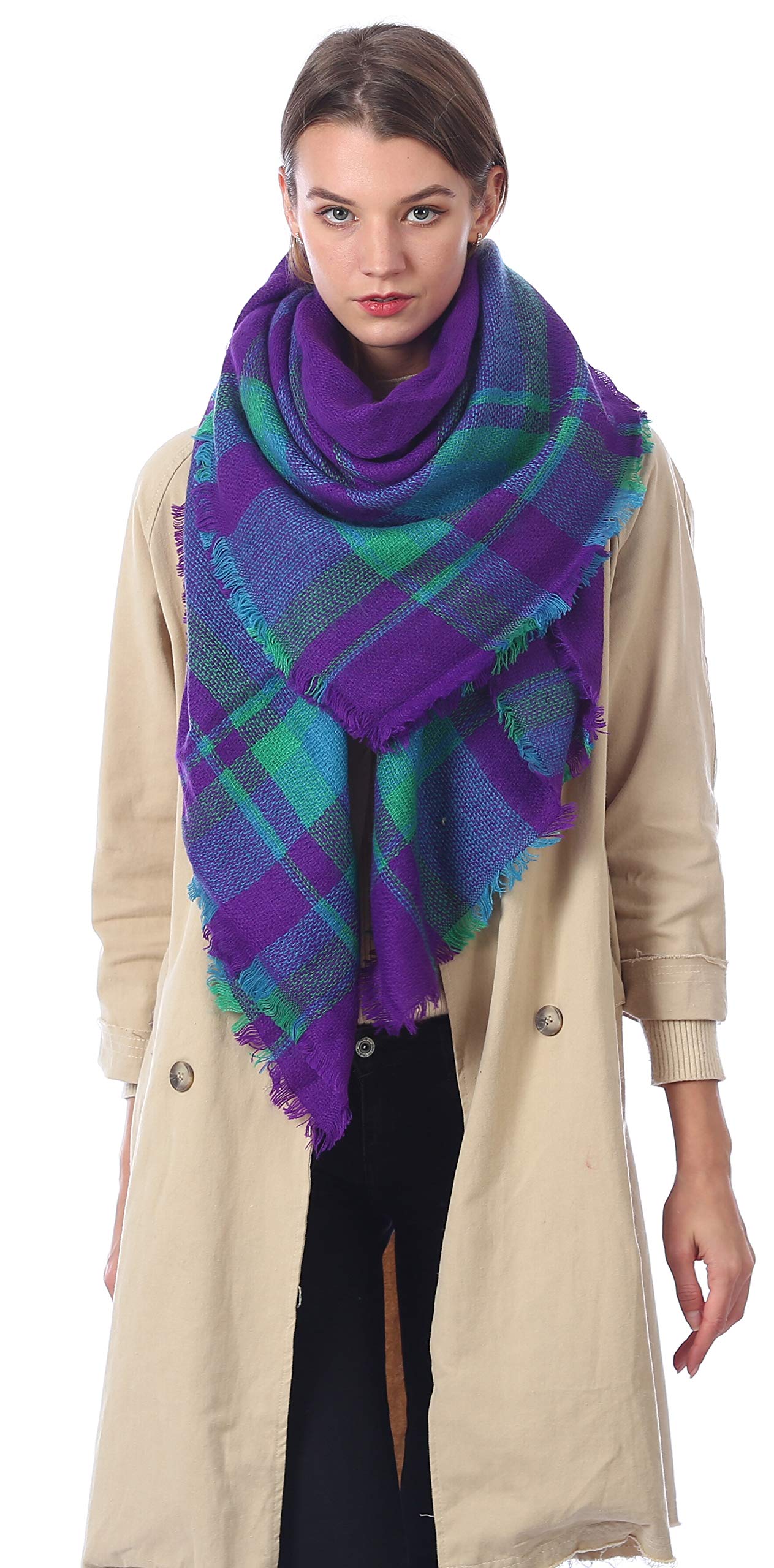 Plaid Scarf Soft Warm