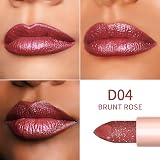Oulac Rose Glitter Lipstick Brunt Rose Moisture Tinted Lip Balm view 5