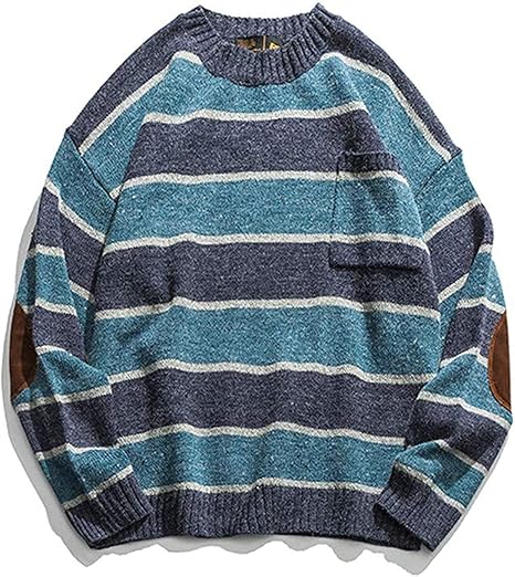 Amazon Co Jp 男性パッチワークビンテージストライプセーターメンズ冬の青いセーターポケット女性特大のkpopファシオス服 色 Blue サイズ Medium ホーム キッチン Amazon Co Jp 男性パッチワークビンテージストライプセーターメンズ冬の青いセーターポケット女性特大のkpopファシオス服 色 Blue サイズ Medium ホーム キッチン