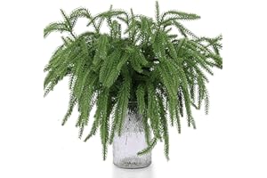 Rowfad 50 Pcs Christmas Norfolk Pine Picks, Norfolk Pine Artificial Greenery Branches DIY Crafts Faux Christmas Pine Branches for Crafts Xmas Indoor Outdoor Home Decor (50)