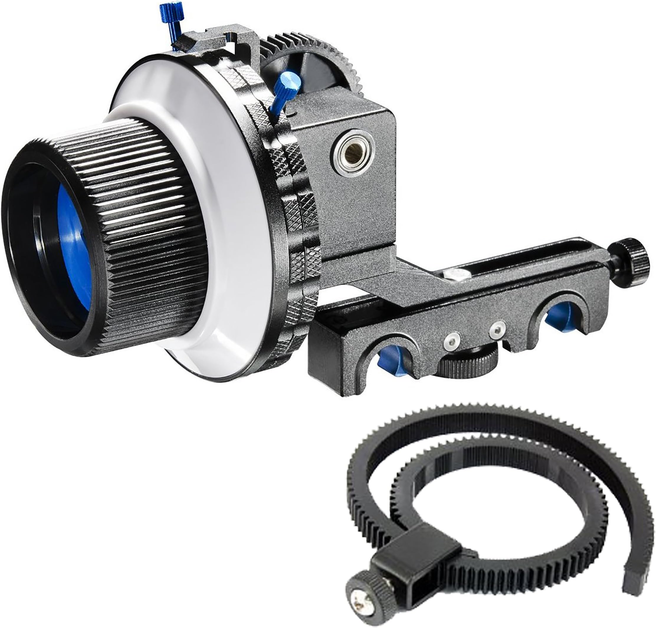 SunSmart Pro DSLR Follow Focus With Gear Ring Belt for DSLR cameras and Camcorders (F4 With Two Hard Stops)
