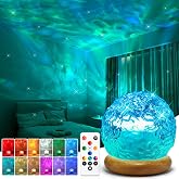 One Fire Ocean Projector for Bedroom,18-Color LED Mood Lighting,Girls Gifts | 3-in-1 Crystal Ball/Sensory/Halloween Christmas Projector,6 Brightness,1-Hr Timer &amp; Remote,Northern Ambient Light for Bedroom