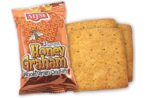 MJM Honey Graham Crackers - Case of 50 Packs | Wholesome and Flavorful Snack | Perfect for Any Occasion | Healthy and Satisfying