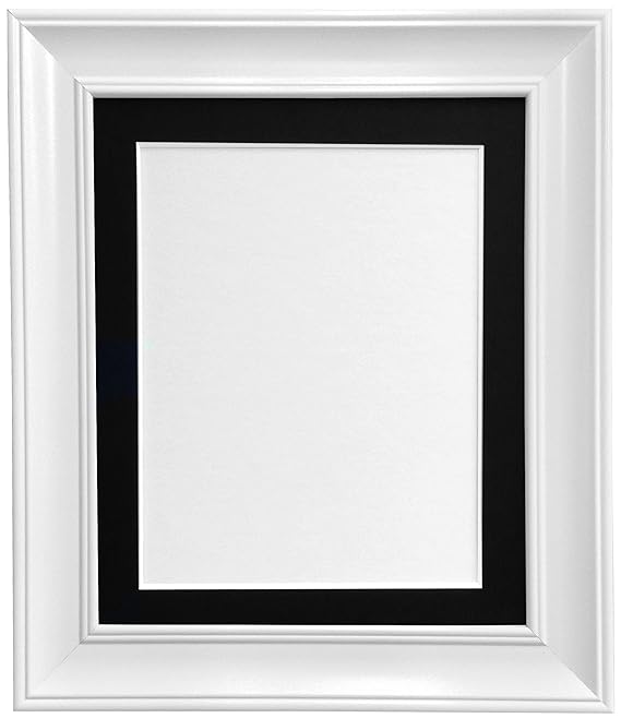 FRAMES BY POST Scandi Vintage White Picture Photo Frame with Black