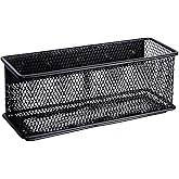 dedoot Magnetic Pencil Holder, Black Mesh Pen Organizer Strong Magnetic Storage Basket Organizes Pens, Pencils, Markers for Whiteboard, Locker, Fridge, Cubicle Desk, Offices 6.3x2.3x2.6inch