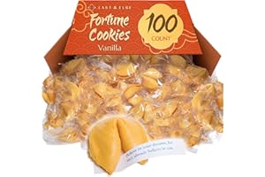 East and Else Fortune Cookies, Individually Wrapped, Vanilla Flavor, Premium Bulk Pack, Made in USA (100 Count)