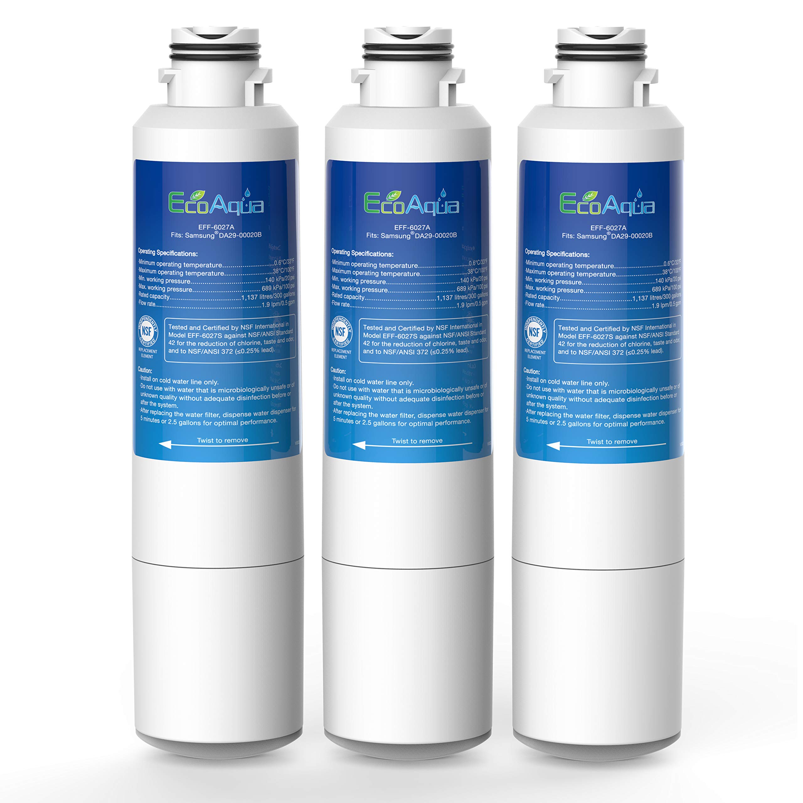 EcoAqua EFF6027A Replacement Filter, Compatible with Samsung DA29