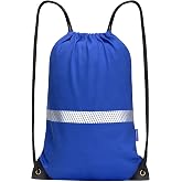 AYKRM Blue Drawstring Backpack Bag work Sackpack