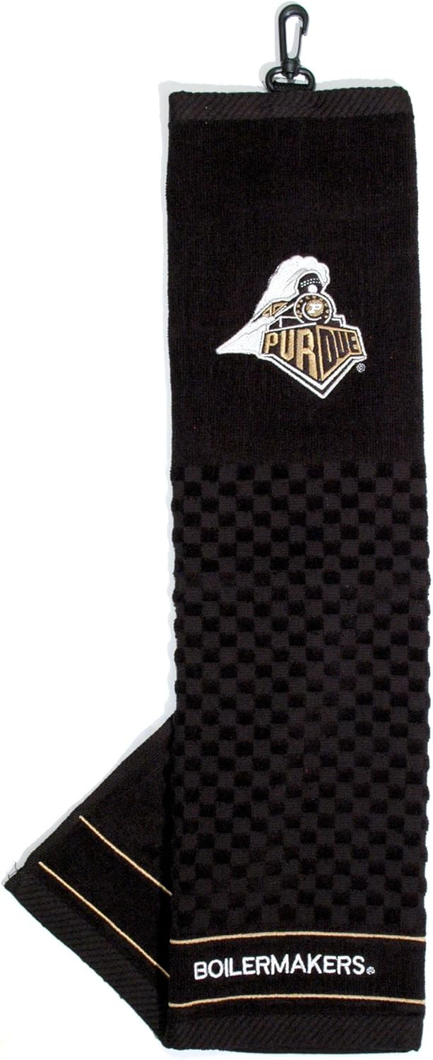 Team Golf unisex NCAA Purdue Boilermakers Embroidered Golf Towel, Checkered Scrubber Design, Embroidered Logo, 16" x 25" : Sports Fan Golf Club Bags : Sports & Outdoors