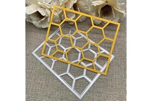 14x11cm Hexagon Rectangle Frame Metal Cutting Dies Stencils for Scrapbooking Decorative Handicraft Template,Card Making Scrap