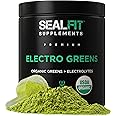 SEALFIT ElectroGreens - USDA Organic Greens Superfood + Electrolytes Powder. 25+ Superfoods for Energy and Hydration. Super Green Juice and Electrolyte Powder Inspired by Former Navy Seal Mark Divine