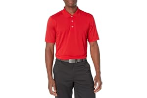 Amazon Essentials Men's Regular Fit Golf Polo Shirt, Moisture-Wicking Quick Dry, Recycled Polyester, Short Sleeve