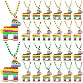 CiciBear 24 Pack Mexi Donkey Necklace Party Favors with Mardi Gras Beads for Mexican Fiesta Cinco de Mayo Party Favors, Home Decorations, Festivals,Wedding,Birthday Celebrations