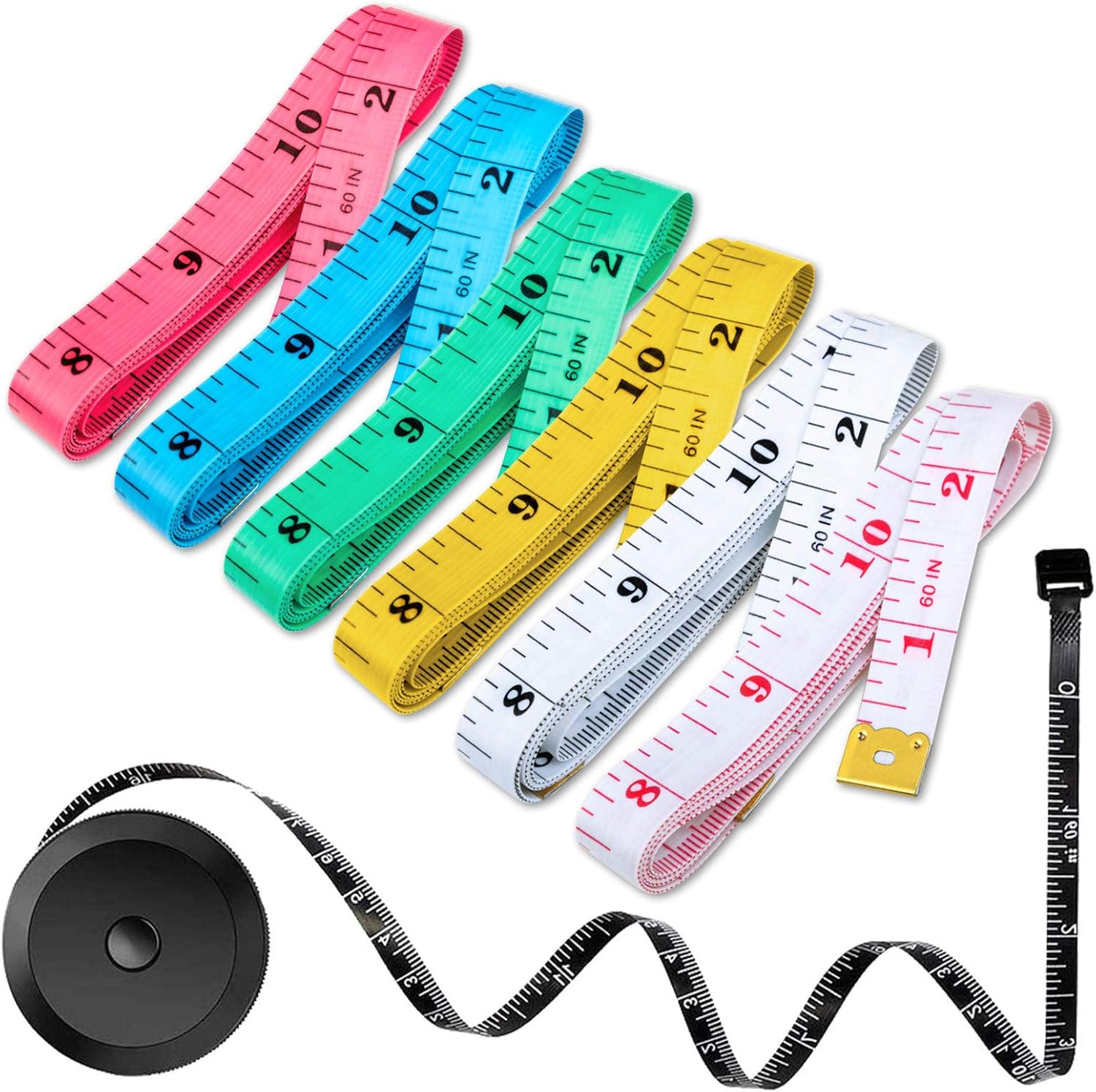 Body Measuring Tape 7 Pack Soft Tape Measure for Body