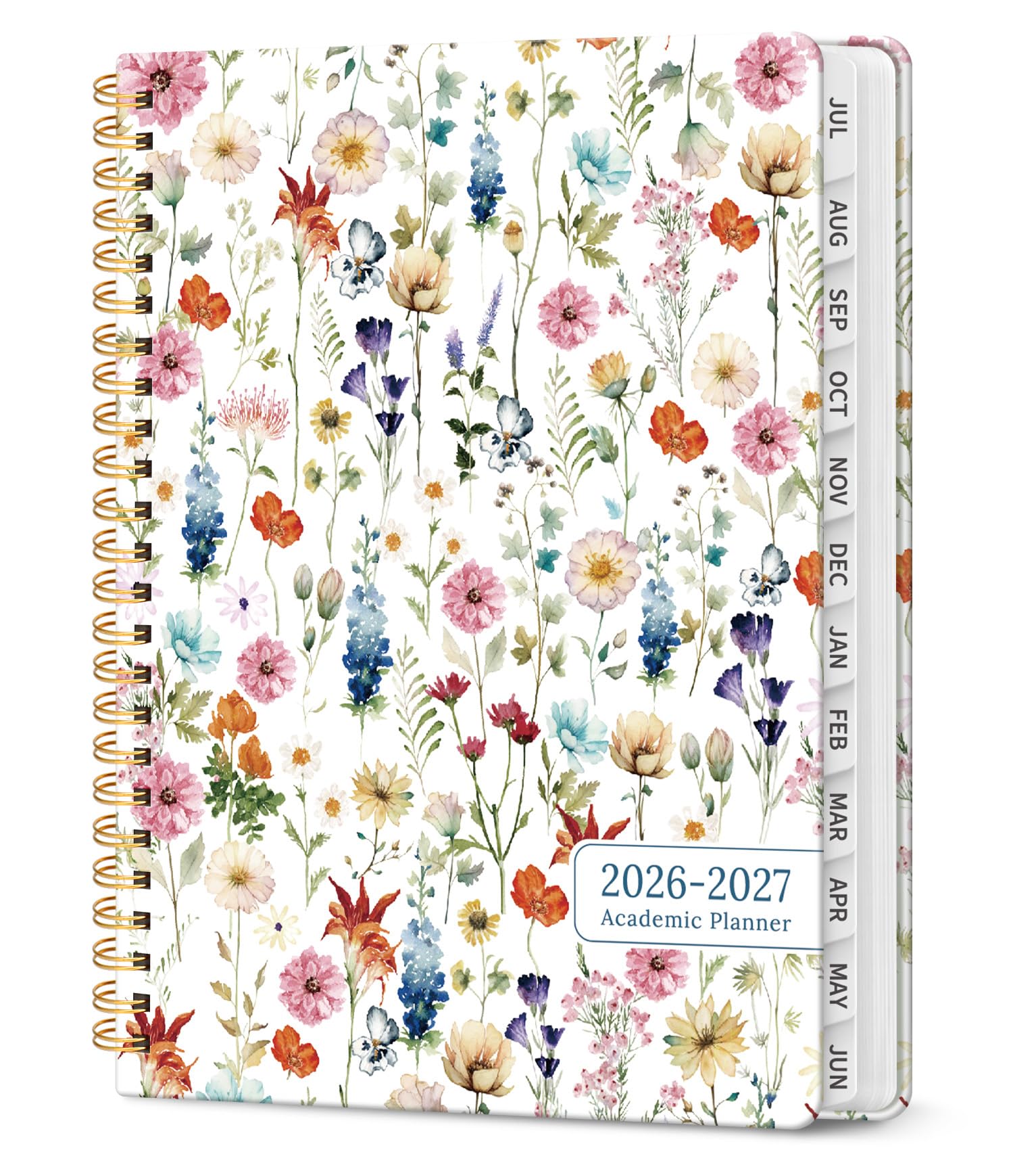 Photo 1 of ********READ CLERK COMMENTS********
Planner 2026, Academic Year Monthly and Weekly Calendar Planner, Jul 2026 - Jun 2027, Hardcover Teacher Student Planning Agenda book with Tabs, Perfect for School Office Supplies, 6.3" x 8.5" - Wildflowers