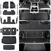 Floor Mats Cargo Liner for 2024 2025 2026 GMC Acadia(Only 7 Seats) All Weather TPE Mats Set, Trunk Mat & 3rd Row Backrest Mat Door Sill ProtectorsAccessories