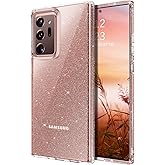 BENTOBEN for Note 20 Ultra Case, Clear Glitter Bling Sparkly Slim Soft TPU Rugged Shockproof Protective Bumper Phone Case Cover for Samsung Galaxy Note 20 Ultra 6.9" 5G,Clear Glitter