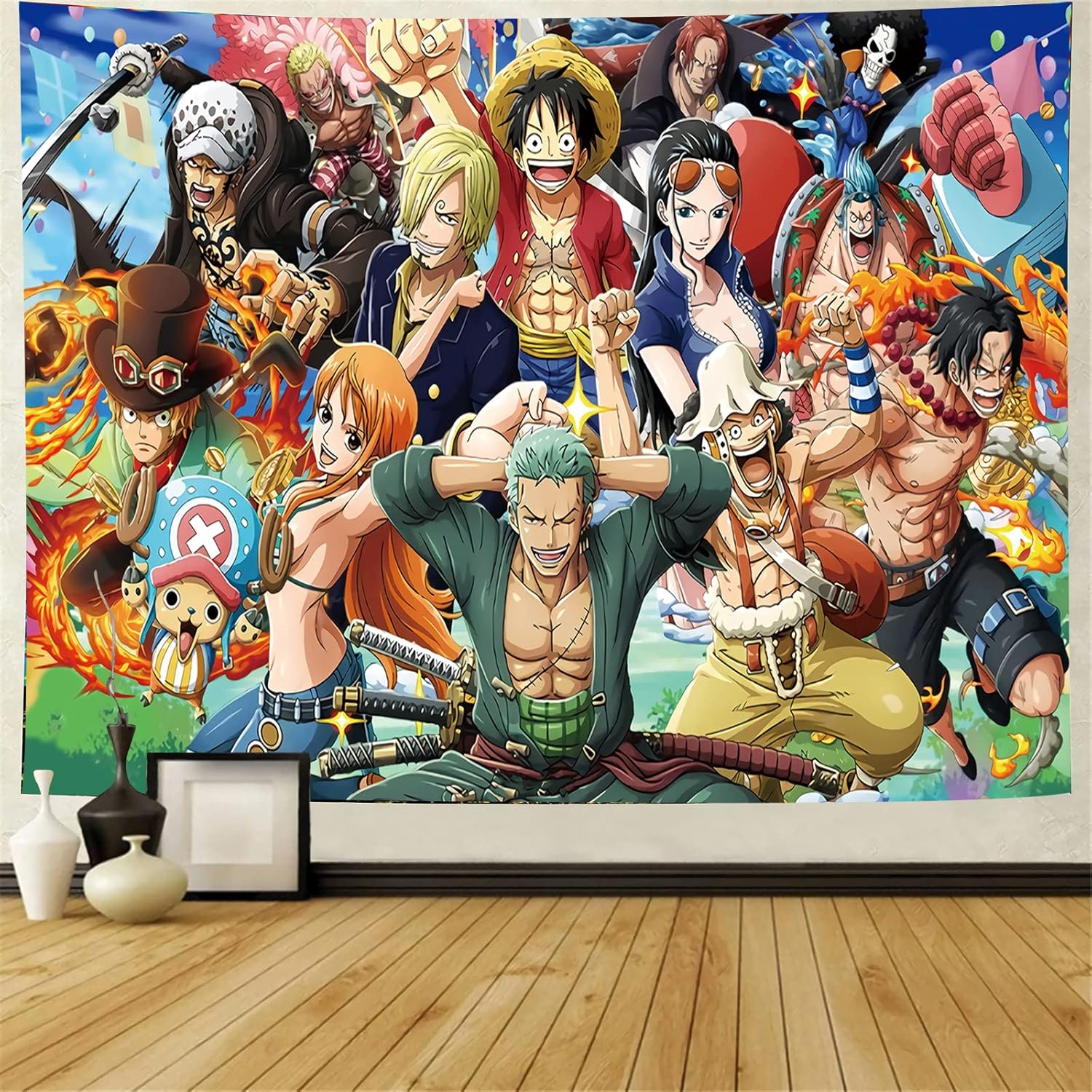 Tapestries - Timimo Anime Poster Tapestry - Decorations - Japanese Backgrounds - Anime Peripherals, Wall Art Decorative Scrolls, Metal Posters, Dorm Bedroom And Christmas Gifts 60x80in (Anime Tapestry 5)