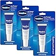 Vaseline Lip Therapy Advanced Healing Lip Balm Tube 3-Pack – White Petroleum Lip Protectant, 0.35 Oz Ea