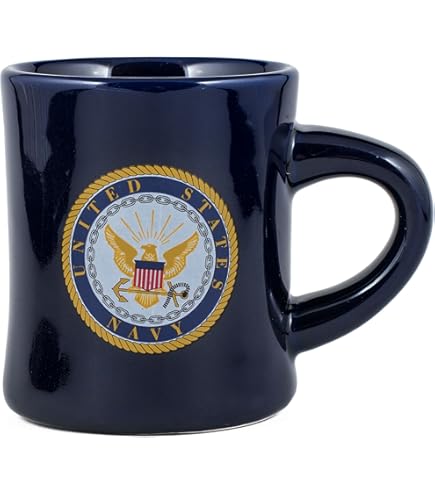 Amazon.com | United States Coast Guard Navy Military Stoneware Coffee Diner  Mug by Cornell: Coffee Cups & Mugs