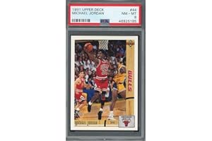 POWERS SPORTS MEMORABILIA Michael Jordan 1991 Upper Deck Basketball Trading Card #44 Graded PSA 8 (Cert #59317907)