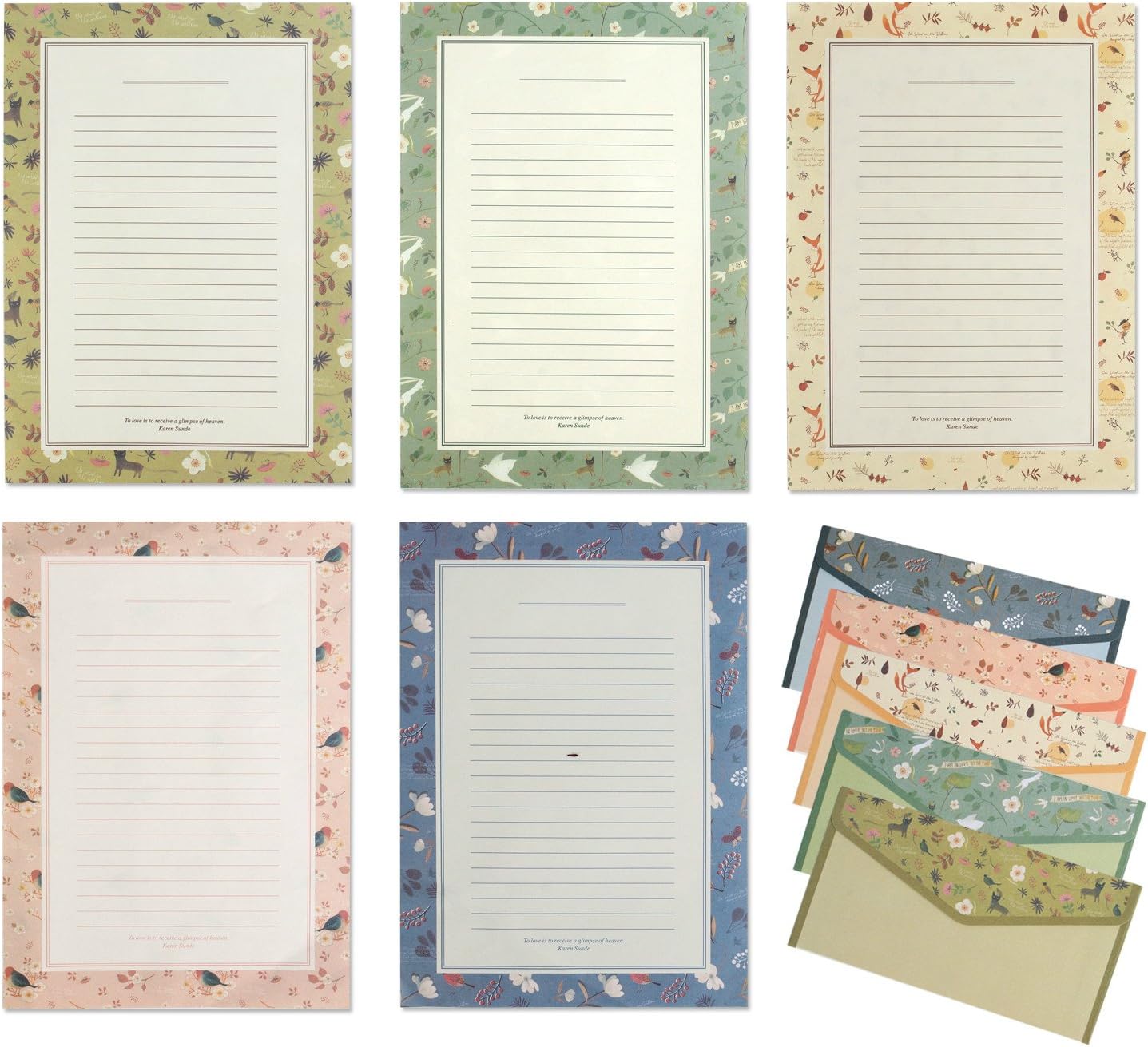 IMagicoo 48 Cute Lovely Writing Stationery Paper Letter Set with 24 Envelope/Envelope Seal Sticker (3)