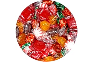 THE HAMPTON CANDY COMPANY Old Fashioned Hard Candy Assortment, 1 Pound Bulk Candy (Approx. 75 pcs.), Butterscotch, Root Beer Barrels, Strawberry Filled Bon Bons, Cinnamon Discs, Starlight Peppermints