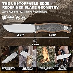 Kizer Polaris Fixed Blade Knife, 4.23" AEB-L Steel