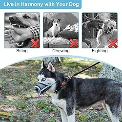LUCKYPAW Dog Muzzle, Mesh Muzzle for Small Medium