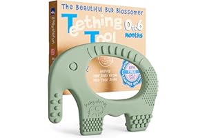 Teething Toy for Babies Age 0 to 6 Months - Baby Elefun 5x Pain Relief Smart Teether - Zero Developmental Delay Silicone Baby