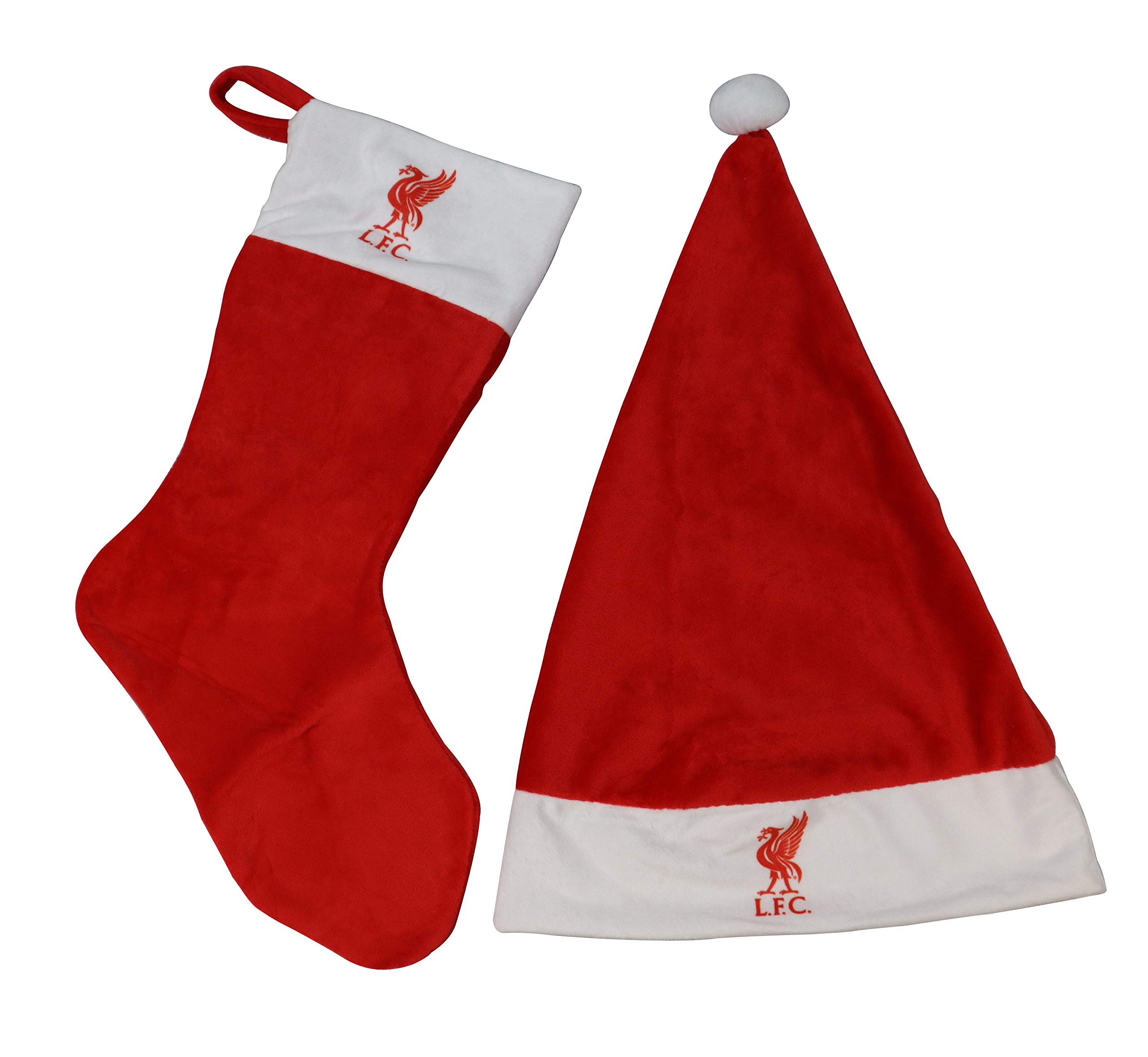 FOCO LIVERPOOL FC SANTA HAT & STOCKING SET WH
