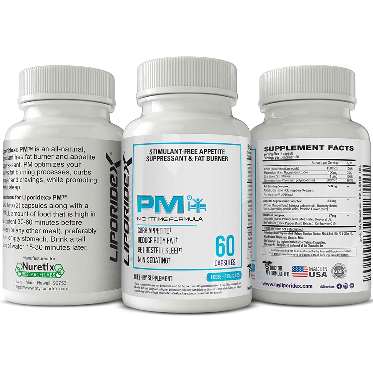 Liporidex PM Stimulant Free Thermogenic Weight Loss Formula