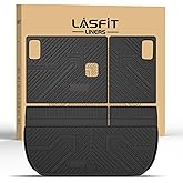 LASFIT Trunk Mat with Backrest Mat for Chevrolet Chevy Traverse 2009-2017/Buick Enclave 2008-2017, All Weather TPE Custom Fit Cargo Mat Trunk Liner with Backrest Mat, Black