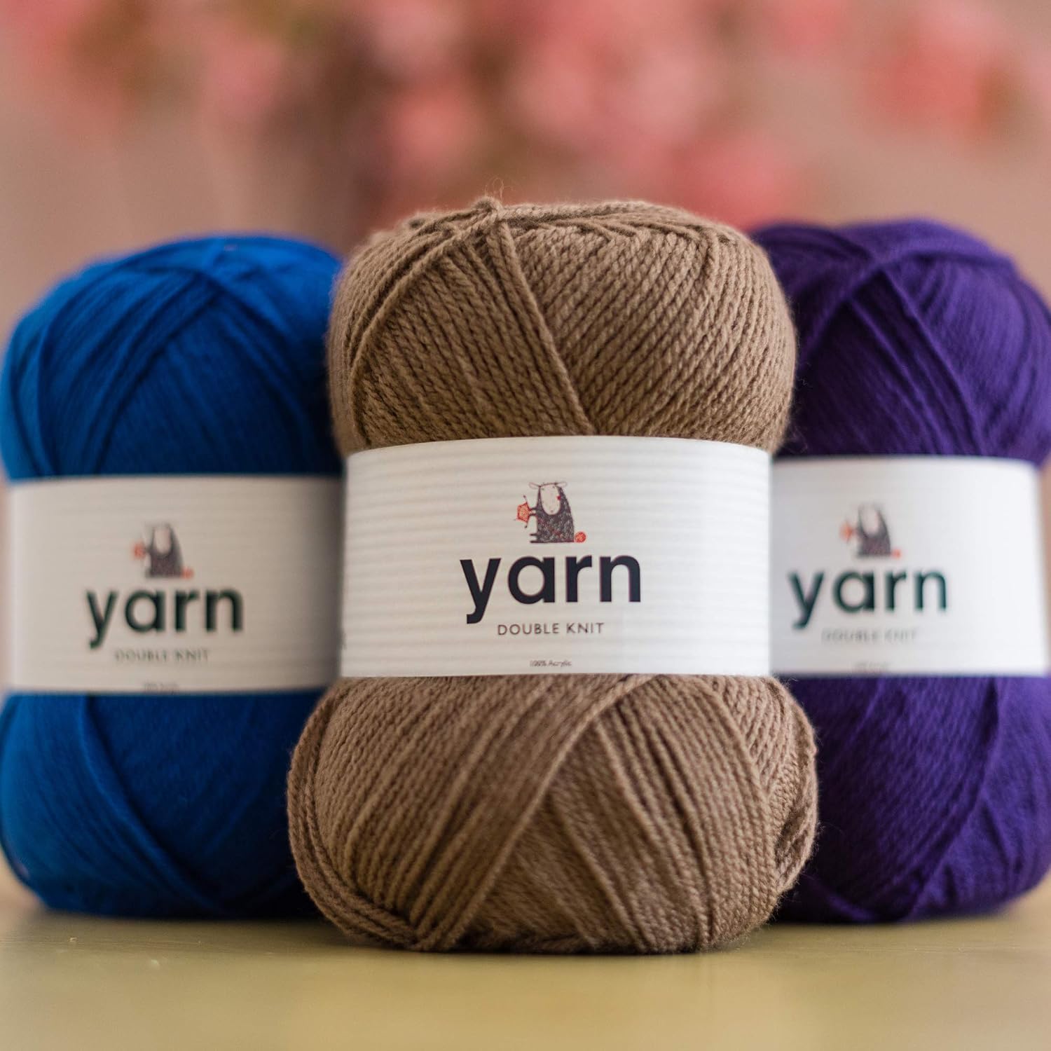Korbond DK Brown Yarn - 100g Acrylic Wool - Lightweight, Hypoallergenic & Durable Double Knit Crochet Yarn Knitting Wool (290m Total) - Image 4