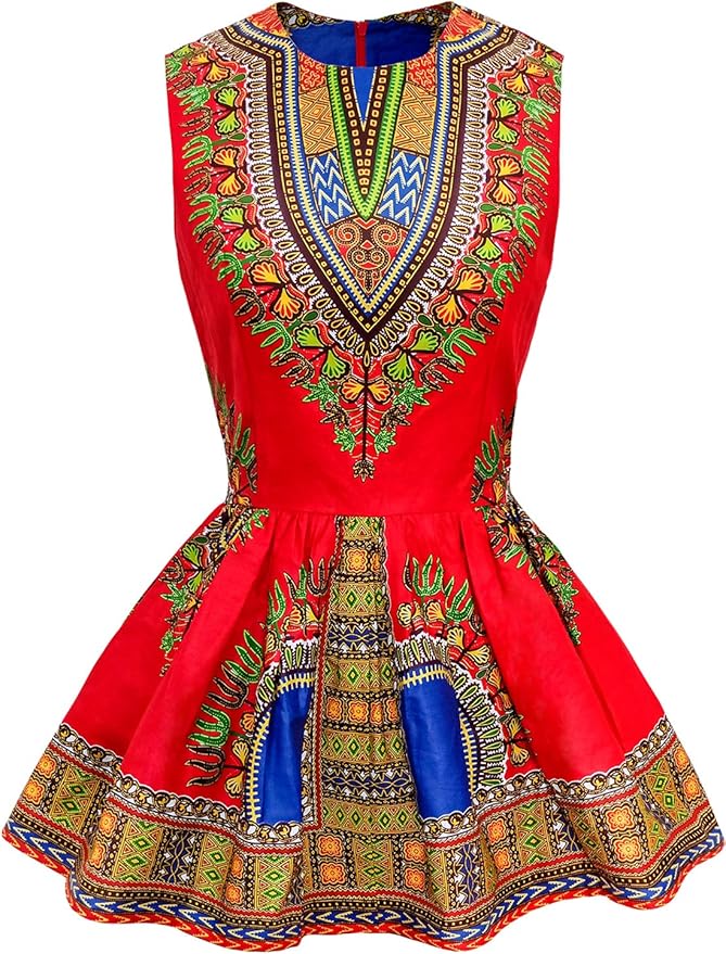 SHENBOLEN Damen Rock Top Set - Afrikanischer Print Baumwolle Ensemble